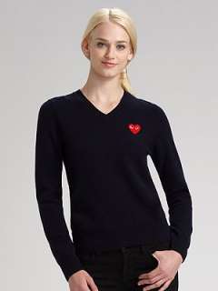 Comme des Garcons Play   Wool Heart Sweater    