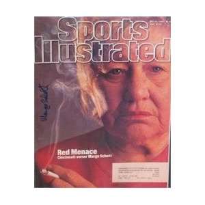Marge Schott autographed Sports Illustrated Magazine (Cincinatti Reds 
