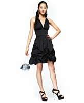 Fashion Star Dress, Sleeveless Halter Ruched Bubble Skirt