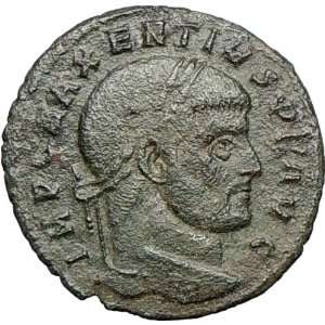 MAXENTIUS 309AD Ostia mint Authentic Ancient Roman Coin Victory Very 