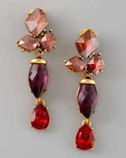 Y10MU Oscar de la Renta Crystal Drop Earrings