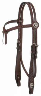 Silver Royal Dark Oil Show Western bridle Headstall Horse Tack  