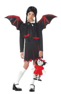 Very Bat Girl Child Gothic Vampire Halloween Costume  