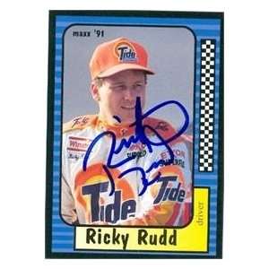 Ricky Rudd Autographed/Hand Signed Trading Card (Auto Racing) Maxx 