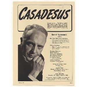  1948 Robert Casadesus Photo Booking Print Ad (42301)