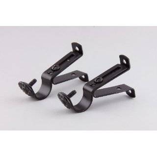 Rod Decor   Pair of Wall Bracket for 3/4 inch Rod   Black