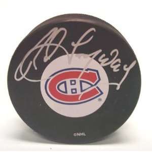  Rod Langway Autographed Hockey Puck