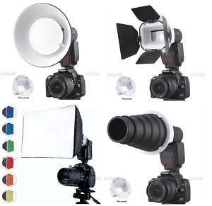 Flash Beauty Dish Reflector Snoot Kit Nikon SB 25 SB25  