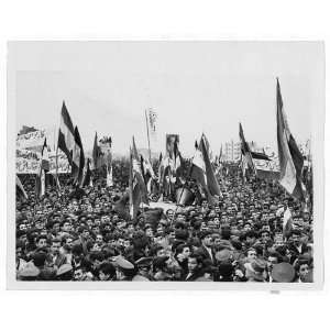 In support of the Shah,Tehran,Iran,large crowd,1959