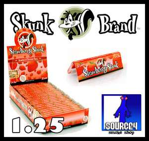 SKUNK BRAND 1.25 STRAWBERRY FLAVORED ROLLING PAPERS  
