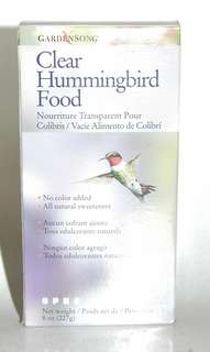 Gardensong Clear Hummingbird Food   8 oz   New  