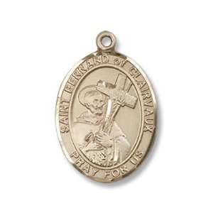  14K Gold St. Bernard of Clairvaux Medal Jewelry