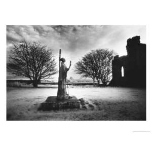  Statue of St Cuthbert, Lindisfarne Priory, Northumberland 