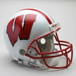   BADGERS AUTHENTIC RIDDELL PROLINE FULL SIZE NCAA FOOTBALL HELMET