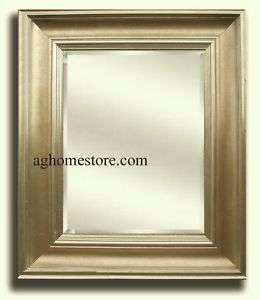 Gallery Framed Wall Mirror Antique Light Gold/Silver  