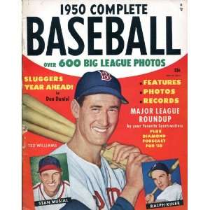 Ted Williams 1950 Complete Baseball Magazine   Sports Memorabilia