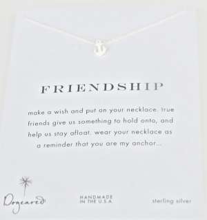 Dogeared Sterling Anchor Friendship Reminder Necklace  