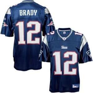 Tom Brady #12 New England Patroits (XL) Reebok Onfield Authentic Blue 