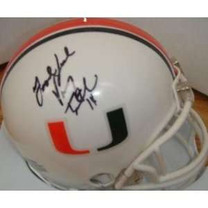 Vinny Testaverde Autographed Mini Helmet   University of Miami