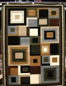   Ivory Large Modern Geometric Abstract Area Rug Carpet 9332  