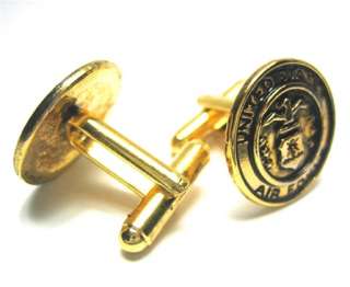 United States Air Force Gold Military Logo Cufflinks  