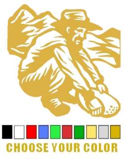 Gold Prospecting Panning gold 5.5x 5.5 DECAL STICKER **ANY COLOR 