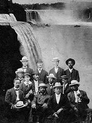 Founders of the Niagara Movement in 1905. Du Bois is in middle row 