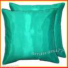 THAI SILK DECOR ASTERISK PILLOW COVERS GREEN SA002  