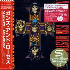GUNS N ROSES   APPETITE FOR DESTRUCTION   JAPAN MINI LP SHM CD w 