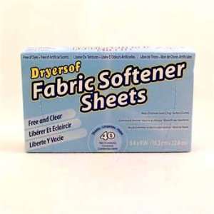  Dryer Fabric Soft Sheets 4 x 9   Unscented Case Pack 12 