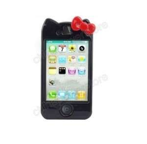 Black Hello Kitty Cute Lovely hard Case Character Cover for Apple 