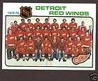 1975 TOPPS HOCKEY #87 RED WINGS TEAM CARD NM MT  