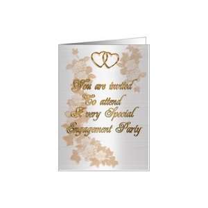  Engagement Party Invitation floral on satin Card Health 