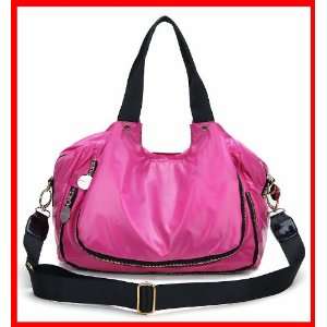   Shoulder Bag Handbag Hobo Large Tote Zippered Fashion Hot Pink 170405