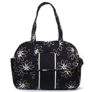 Olive N Figs Quilted Daiper Bag with Changing Pad   Midnight Daisies