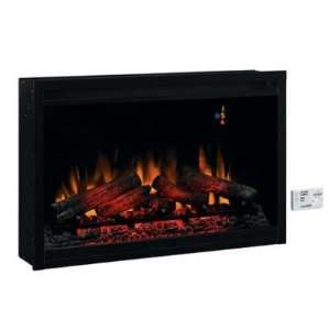   Box BuiltIn Electric Insert Fireplace In Black
