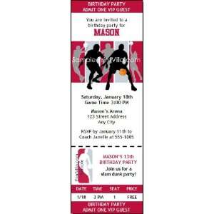  Houston Rockets Colored Ticket Invitation Sports 