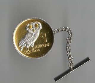 Gorgeous 2 Toned Gold on Silver 195TT Greek 1 Drachma White “Owl 