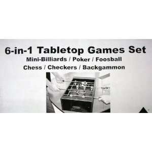   Set (Mini Billiards, Poker, Foosball, Chess, Checkers & Backgammon