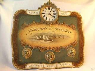 Timeworks Italian Ristorante Pescatore Wall Clock Sign  