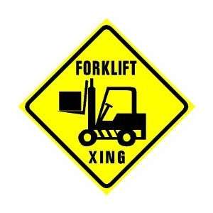  FORKLIFT CROSSING sign * street heavy caution