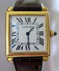 Cartier Tank Obus Unisex model 18K Yellow Gold Rare  