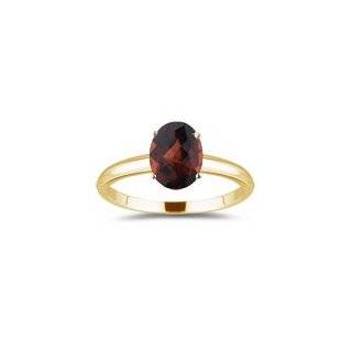  2.24 Cts Garnet Solitaire Ring in 14K Yellow Gold 5.0 