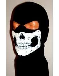 Black Skull Ghost Balaclava 2 Hole Hood Full Face Winter Ski Mask Call 