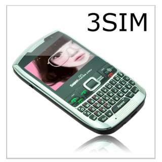 Unlocked 3/Tri Sim Analog TV/WIFI Qwerty Keyboard Cell Phone 
