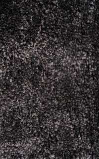 Black Polyester Viscose Fluffy Plush Shag Area Rug  