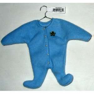  Ganz Christmas Fabric Baby Clothes Ornament   Blue