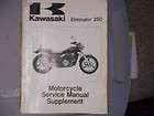 Kawasaki Factory Service Repair Shop Manual Supplement 1988 Eliminator 