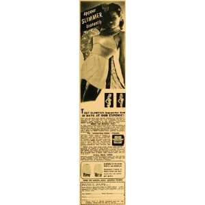  1949 Ad Slimtex Girdle Garter Belt Supporter Underwear 