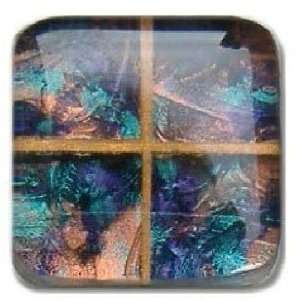   409SN1, Square 1 Length Glass Knob, 4 Tiles Design,